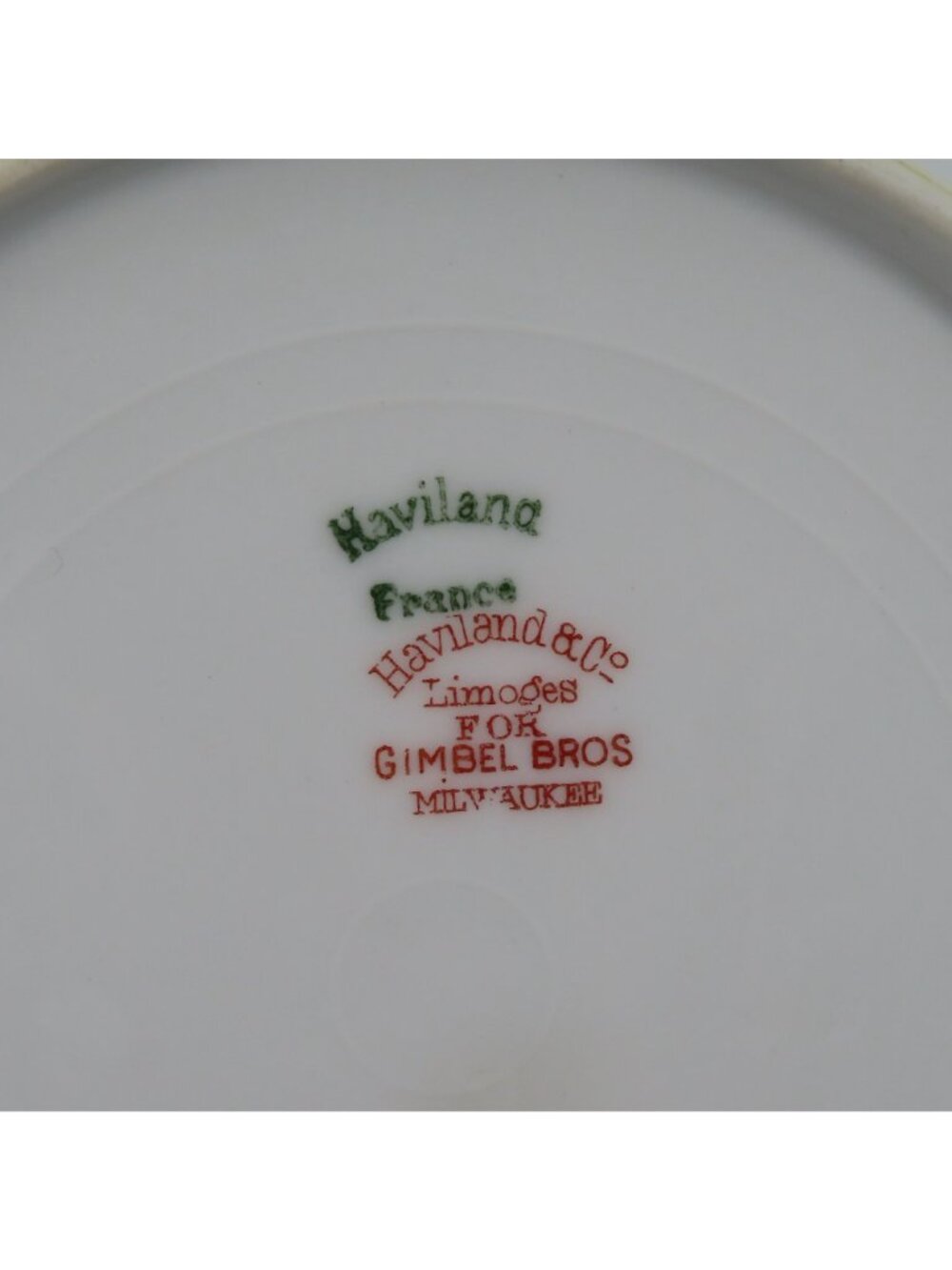 Haviland Limoges Set 3 Plates 7.25in Pink Rose Flower Gold Scallop Gimbel Bros - Picture 9 of 11